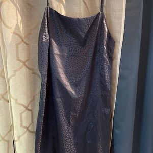 Dark Blue Leopard Print Dress